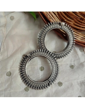 RAJNANDINI Silver Replica Bangle Pair