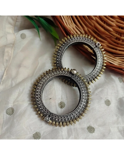 RAJNANDINI tow tone Bangle Pair-12669913