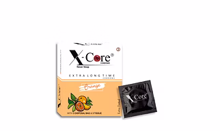 X-Core Condoms Orange Flavoured With Tissues and Disposal Bags 3 Units