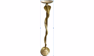 Snake candle stand brass