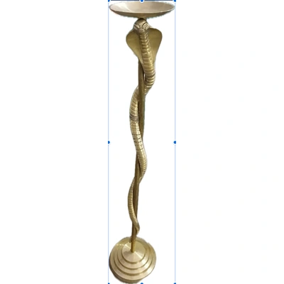 Snake candle stand brass