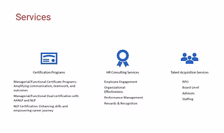 HR Services, Certifications and consultancy