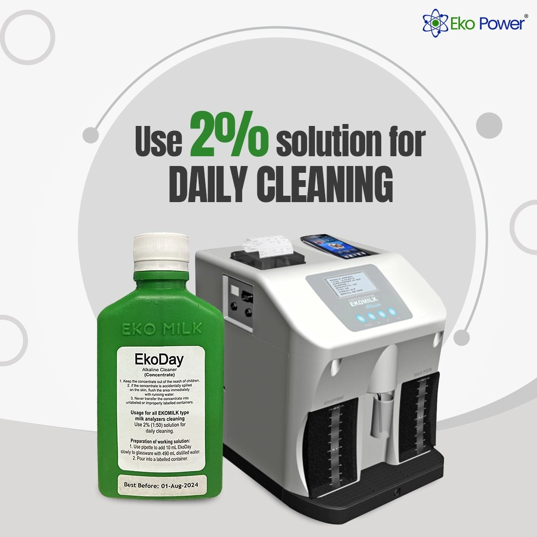 Liquid Ekoday Alkaline Milk Analyzer Cleaner ,200ml Packaging Type: Bottle-1