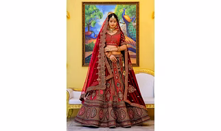 MAHARAIN CHANIYA CHOLI LEHNGHA BRIDAL D.NO - 01298 INDIAN BRIDAL LEHENGHA
