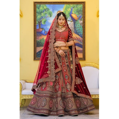 MAHARAIN CHANIYA CHOLI LEHNGHA BRIDAL D.NO - 01298 INDIAN BRIDAL LEHENGHA