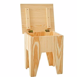 wooden box chair