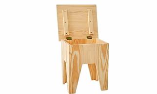 WOODEN BOX CHAIR