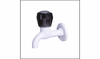 SILVER BIB COCK WITH FLANGE