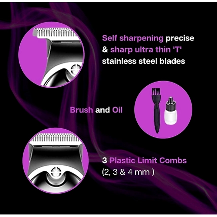 Senses Life Implements: D-Finer Professional Beard &amp; Hair Cutting Trimmer and Clipper Machine-3
