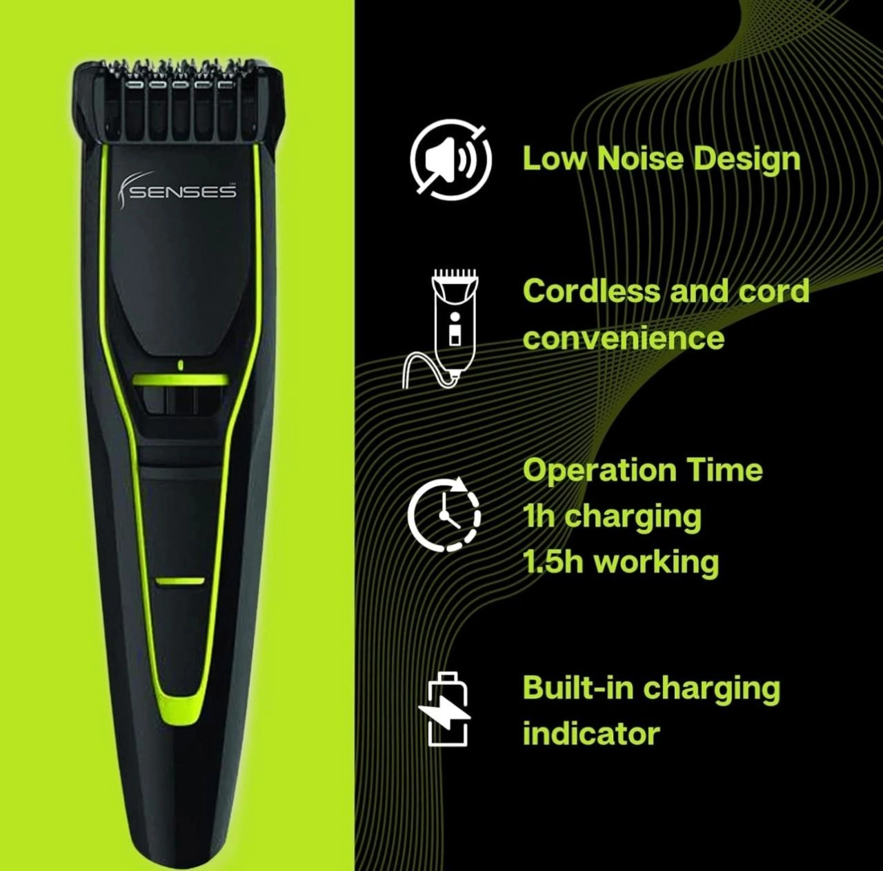 SENSES Life Implements: SST-350+ Runtime: 90 min Trimmer for Woman and Men.-2