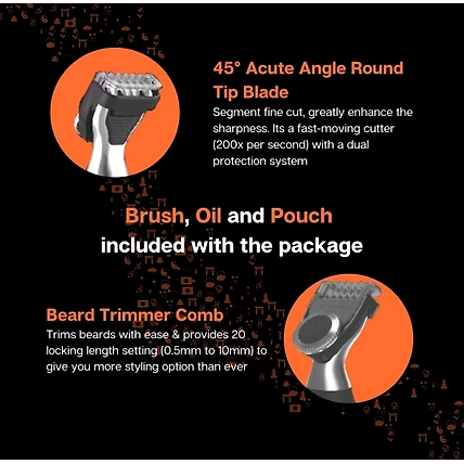 Senses Life Implements: SMB-500 Trimmer 90 min Runtime 0 Length Settings-1
