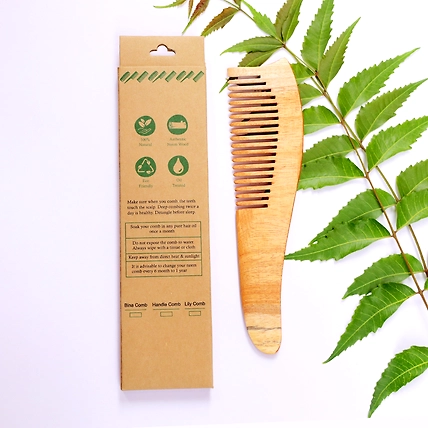 EASY BUY | Jaivik | Sankha | Neem Comb | Wooden Comb-2