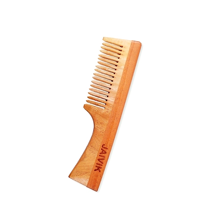 EASY BUY | Jaivik | Fine Tooth | Neem Comb | Wooden Comb-2