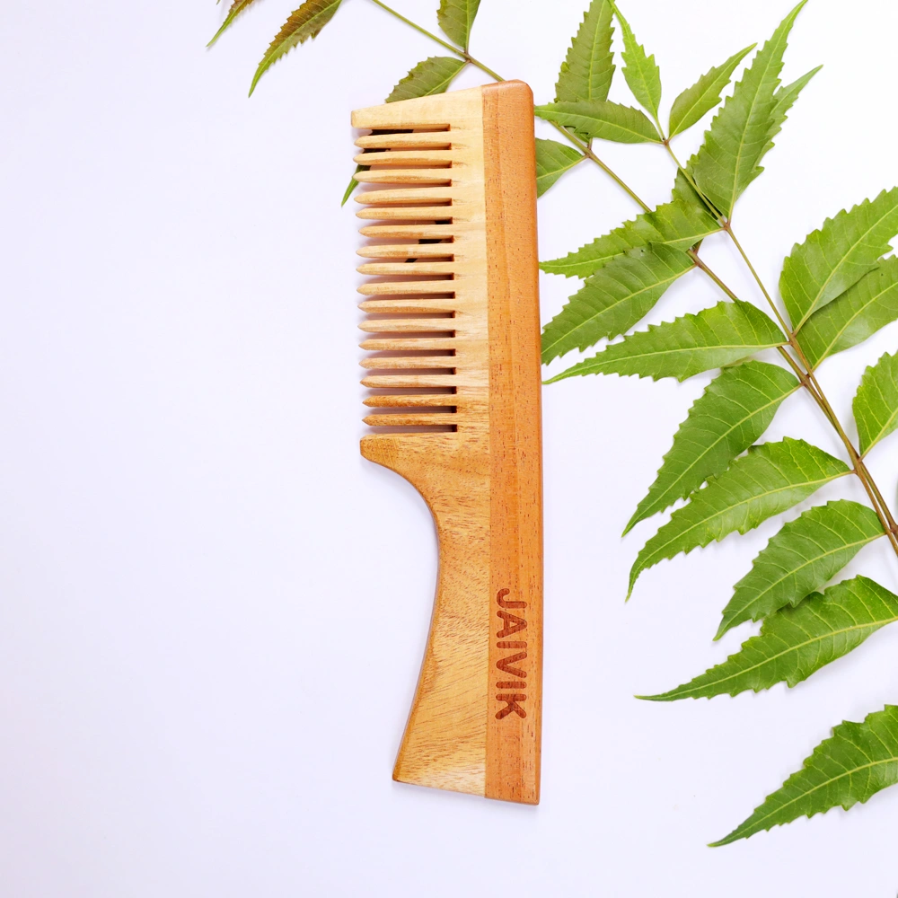 EASY BUY | Jaivik | Fine Tooth | Neem Comb | Wooden Comb-3