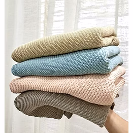 baby receiving blankets in knitted cotton (120*100cms)