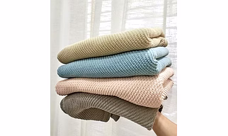 BABY RECEIVING BLANKETS IN KNITTED COTTON (120*100CMS)
