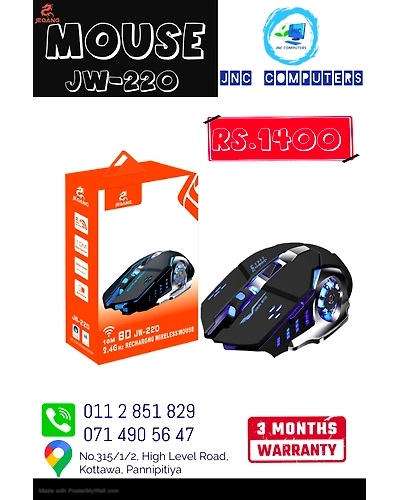 JEQANG JW220 RECHARGEABLE GAMING MOUSE-M-JW220