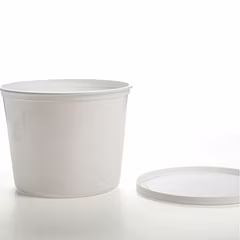 White Paper Container With Paper Lid