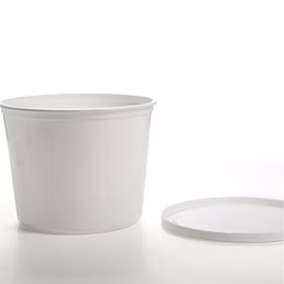 White Paper Container With Paper Lid
