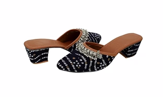 Mojari Art & Handicraft Bandej Payal  Heel Half Jutti