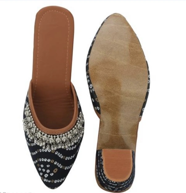 Mojari Art &amp; Handicraft Bandej Payal  Heel Half Jutti-2