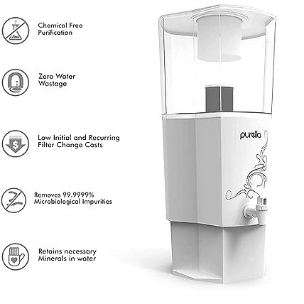 Purella Gravity Water Purifier | UF Based Technology, With 3 Stage Filtration Process Non-Electric-3