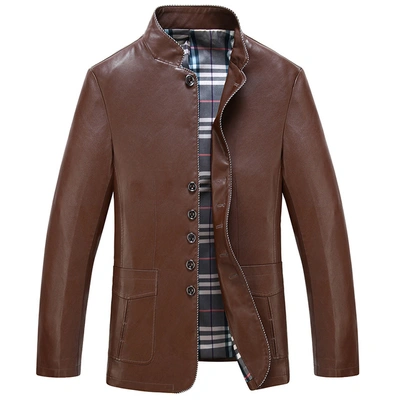 BROWN LEATHER COAT