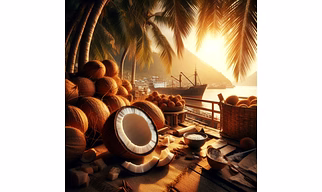FRESH INDIAN SEMI HUSKED COCONUT