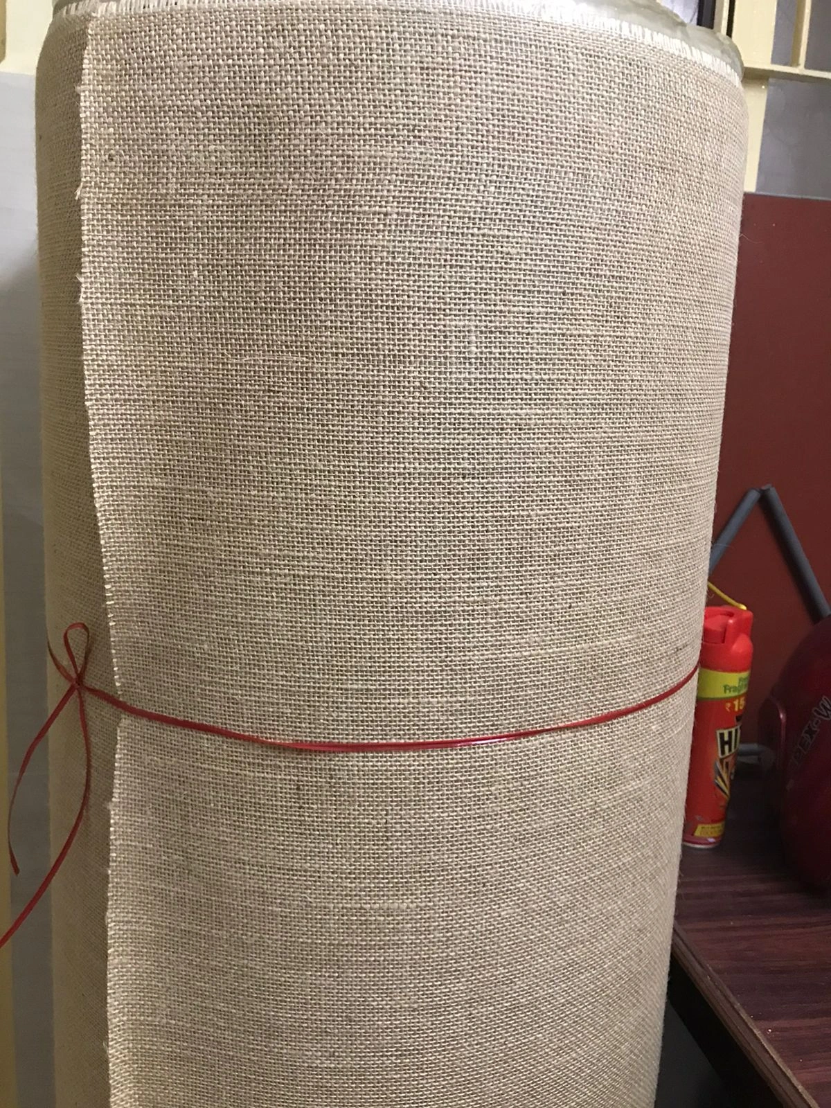 13/13 Natural Laminated Jute Fabric-2