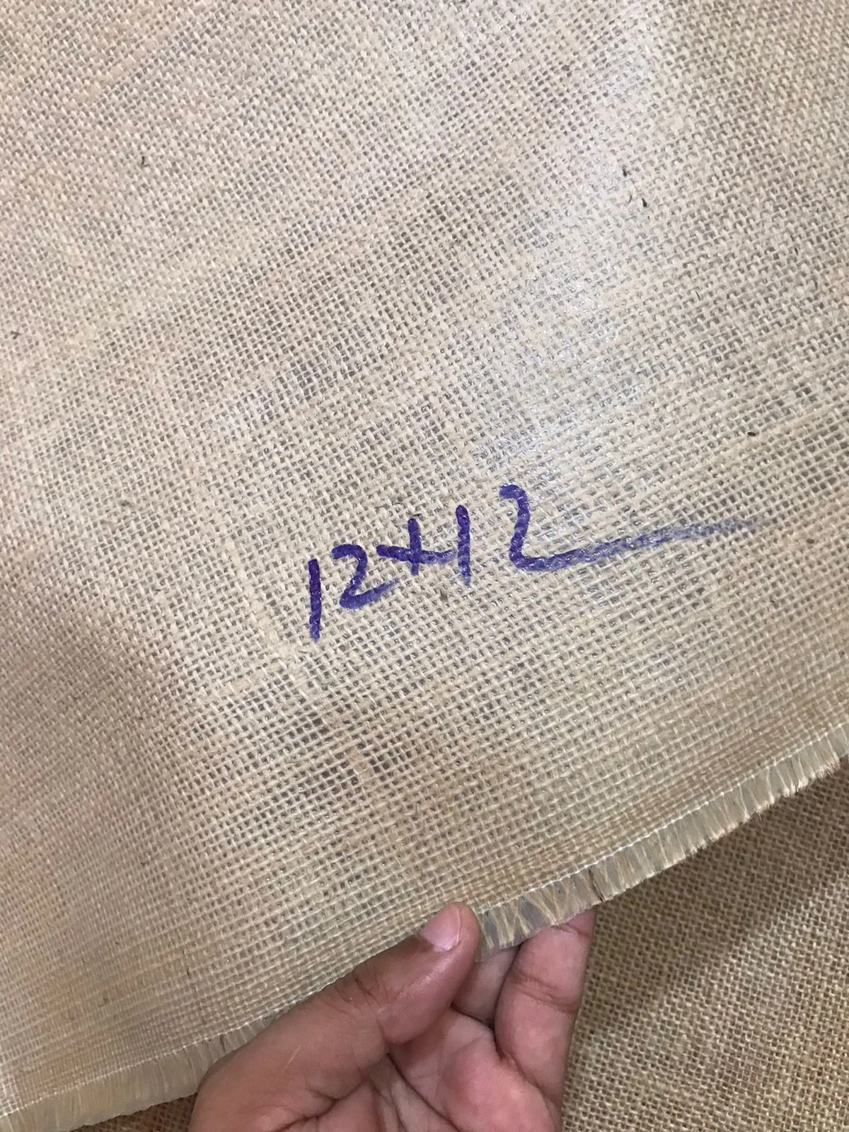 12/12 Natural Laminated Jute Fabric-1