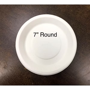 Baggasse Plates  - 7" Round Plate