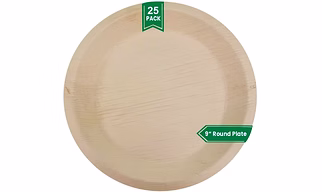 Baggasse Plates  - 9" Natural Round Plate