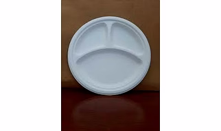 Bagasse Plates – 9" 3CP Round Plate