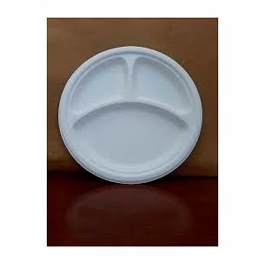 Bagasse Plates – 9" 3CP Round Plate