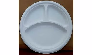 Bagasse Plates – 10" 3CP Round Plate