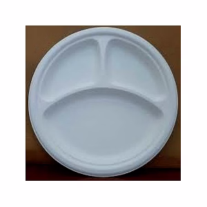 Bagasse Plates – 10" 3CP Round Plate