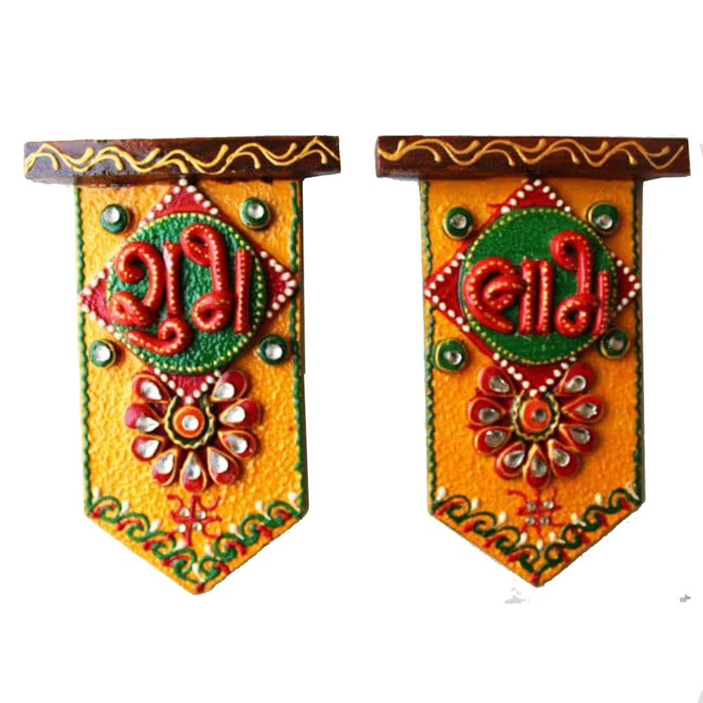 Decortive Wooden Wall Hanging Shubh Laabh-2