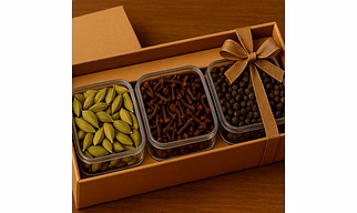 Whole Spices Combo Gift Box (Cardamom, Clove and Pepper)