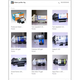 Water Purifiers Pumps