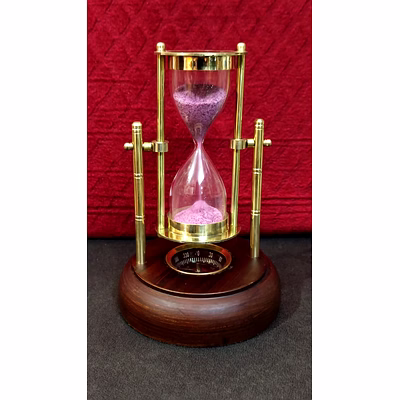 wood brass timer