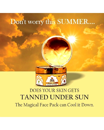 Natural Tan Removal Product Ayurvedic Face Pack. IENA Glotac Mud Pack for Acne, Pimple and Tan Removal.-1