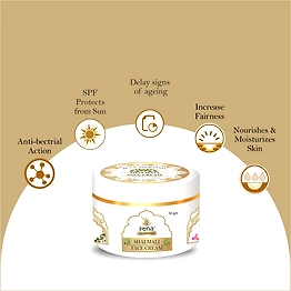 Ayurvedic Shalmali, Kumkumadi Face Cream 50 gm. Dark spots removal, Flawless look | Moisturizer with 8 herbs.