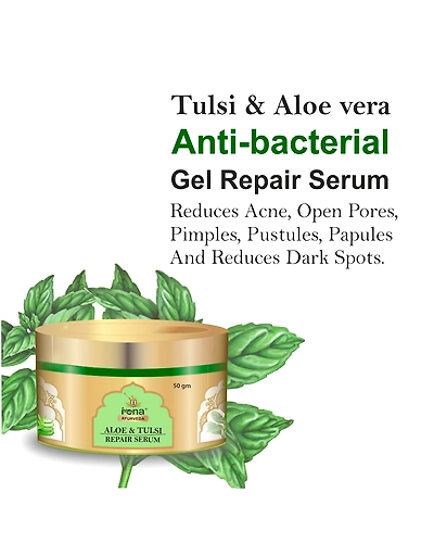 Aloe vera Anti-acne gel serum with Tulsi extracts (Holy Basil) 50 gm-1