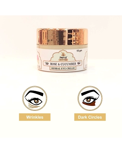 Rose wood and cucumber eye cream to remove dark circle, wrinkles and puffiness.-1