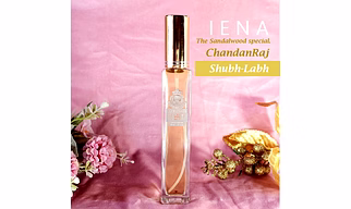 Sandalwood Perfume Long-Lasting Fragrance 50 ml. Chandan parfum | IENA Subh-Labh perfume 50 ml. Luxury Sandalwood long-lasting perfume. Rich woody chandan note. Perfume for Corporate Gift | House warming Gift | Gift for family | Sandalwood Eau De Parfum