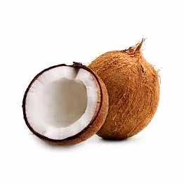 semi husked coconut