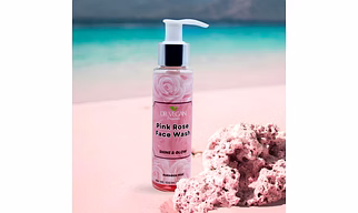 Pink Rose Face Wash | Shine & Glow | Foaming Cleanser | Clean and Supple Skin - 100 ml