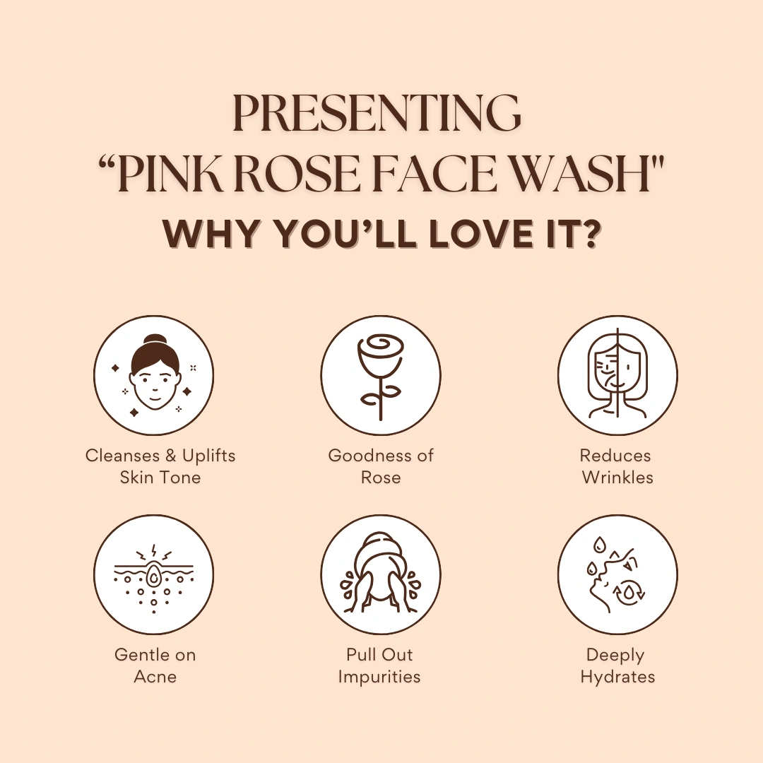 Pink Rose Face Wash | Shine &amp; Glow | Foaming Cleanser | Clean and Supple Skin - 100 ml-1