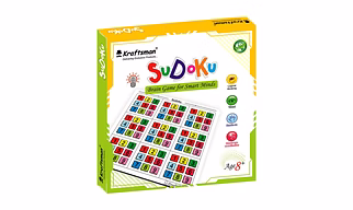 Kraftsman Timeless Wooden Sudoku Puzzle Challenge Board Game Along with Thinking Tiles | Puzzle Book Included