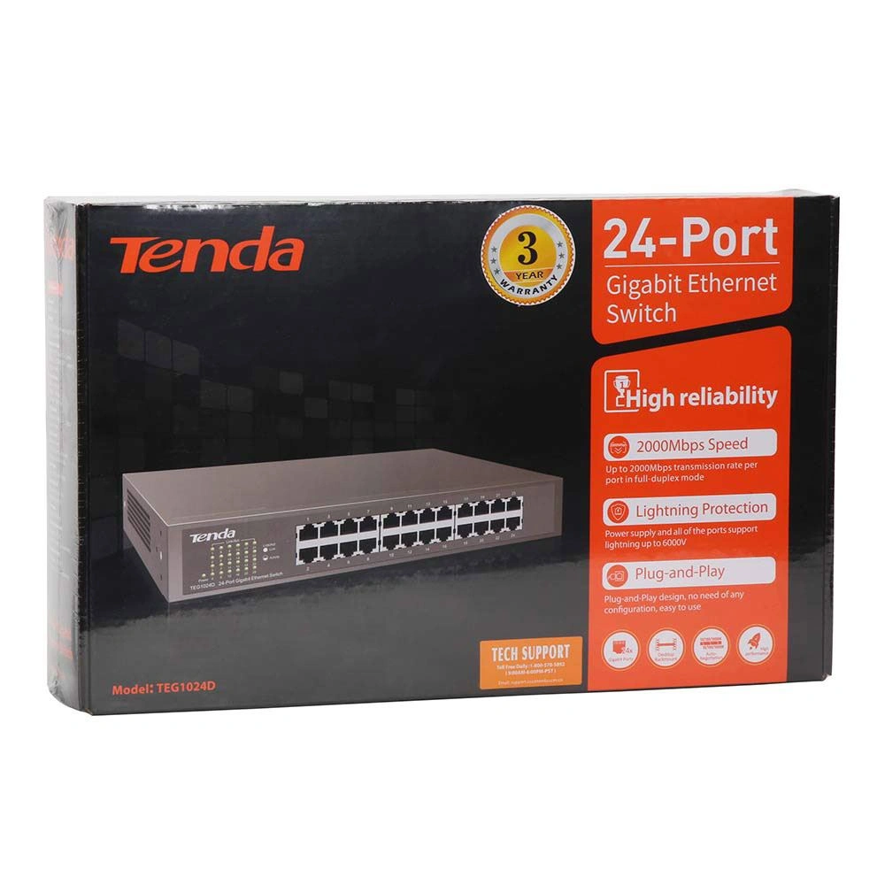 TENDA TEG1024D 24-Port Gigabit Ethernet Switch desktop rack mountable-12536279